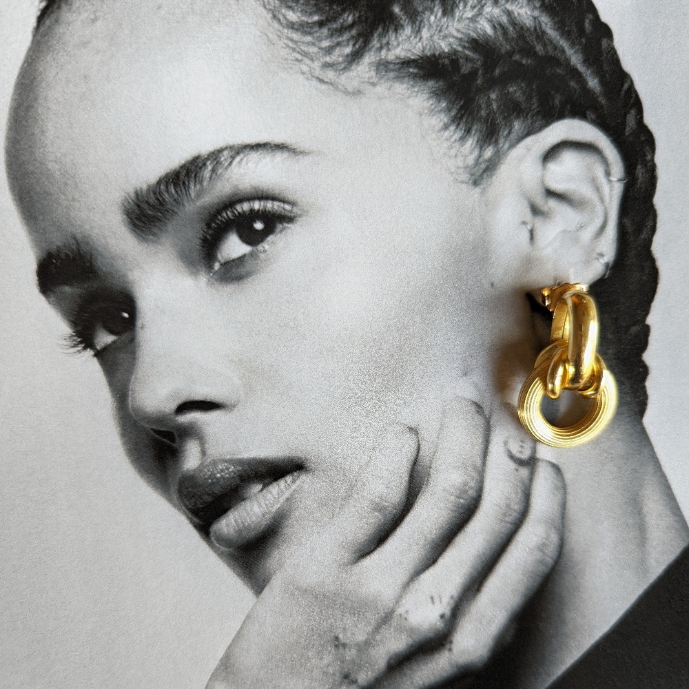 Gold Chunky Hooped Earrings